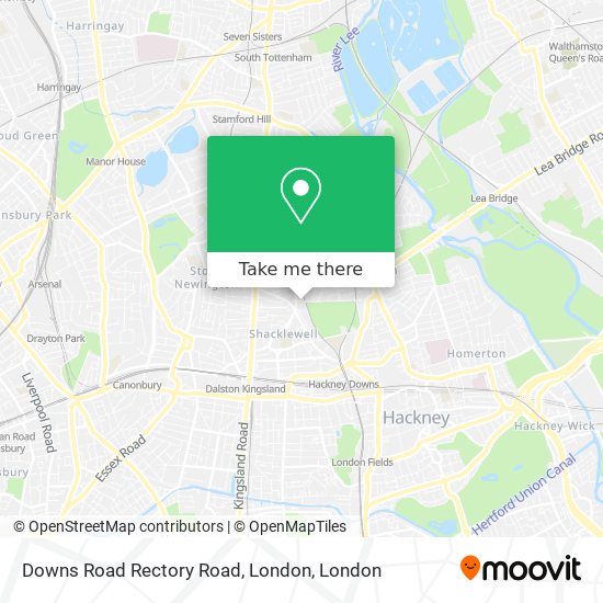 Downs Road Rectory Road, London map