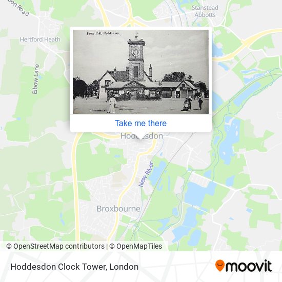 Hoddesdon Clock Tower map