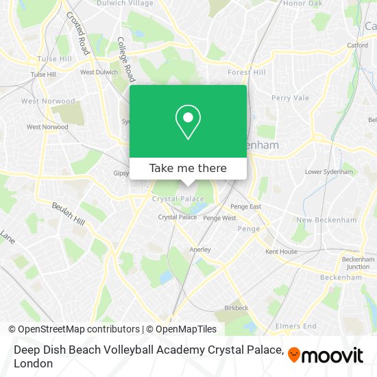 Deep Dish Beach Volleyball Academy Crystal Palace map