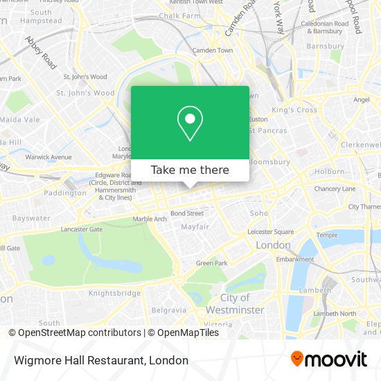 Wigmore Hall Restaurant map