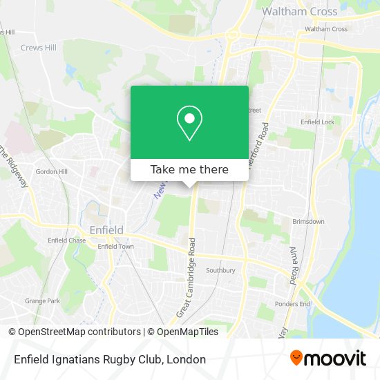 Enfield Ignatians Rugby Club map