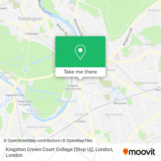 Kingston Crown Court College (Stop Uj), London map
