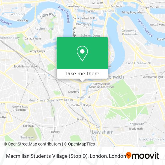 Macmillan Students Village (Stop D), London map