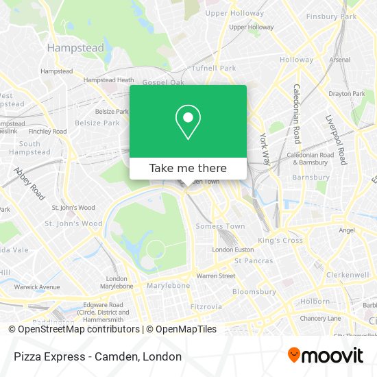 Pizza Express - Camden map