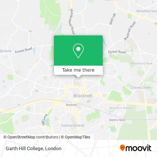 Garth Hill College map