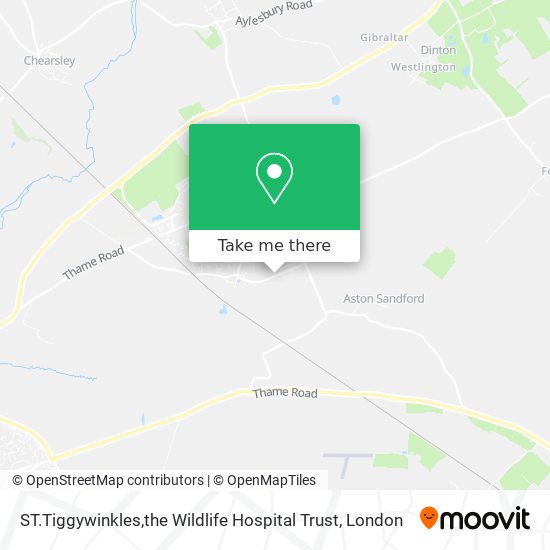 ST.Tiggywinkles,the Wildlife Hospital Trust map