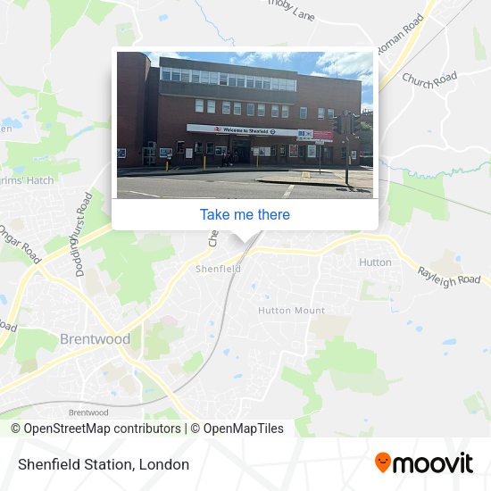 Shenfield Station map