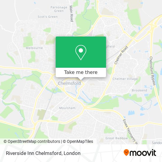 Riverside Inn Chelmsford map