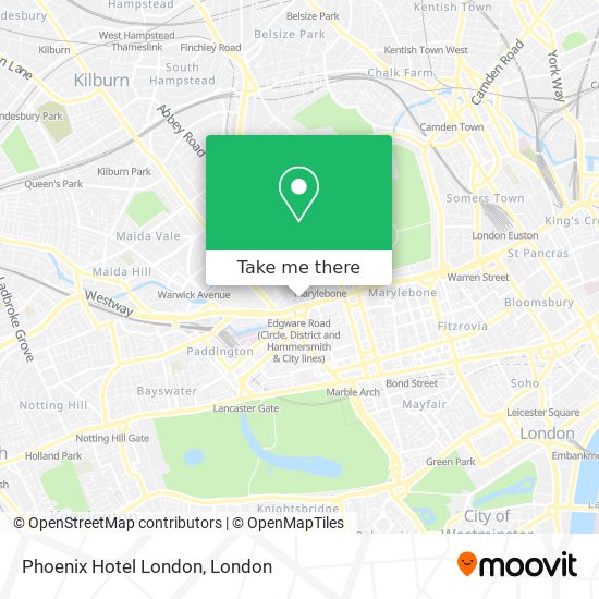 Phoenix Hotel London map