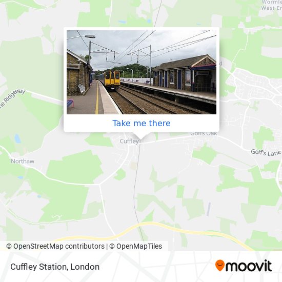Cuffley Station map