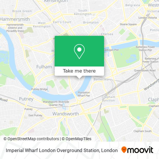 Imperial Wharf London Overground Station map