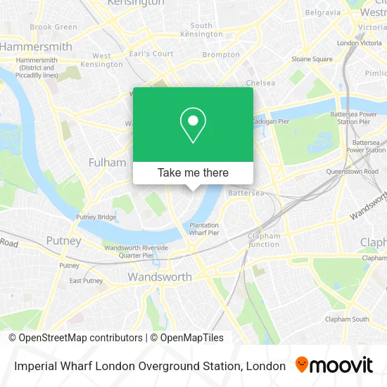 Imperial Wharf London Overground Station map