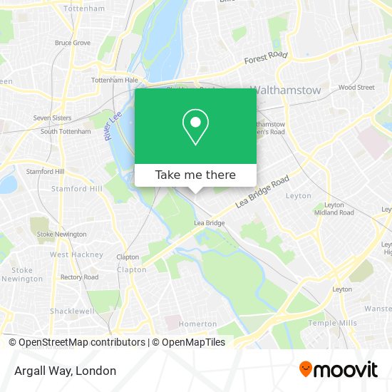 Argall Way map