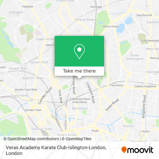 Veras Academy Karate Club-Islington-London map