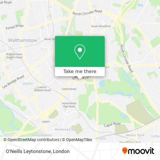 O'Neills Leytonstone map