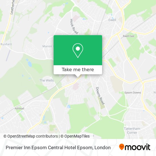 Premier Inn Epsom Central Hotel Epsom map