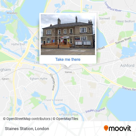 Staines Station map