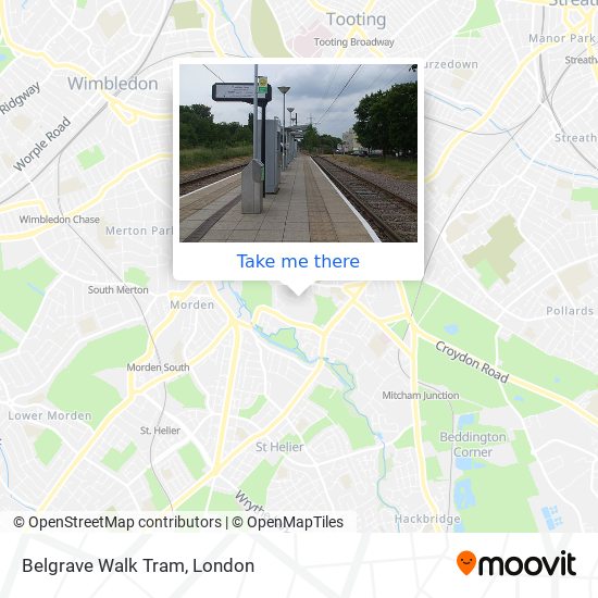 Belgrave Walk Tram map
