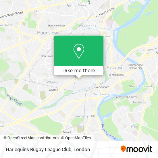 Harlequins Rugby League Club map