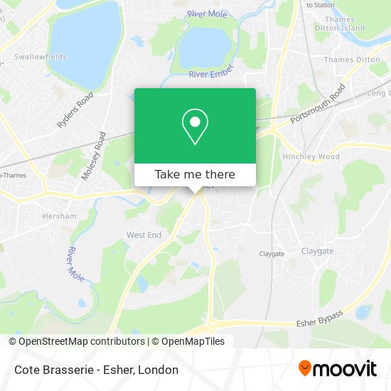 Cote Brasserie - Esher map
