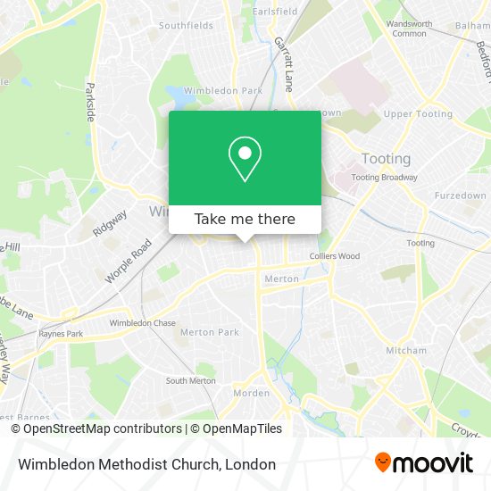 Wimbledon Methodist Church map