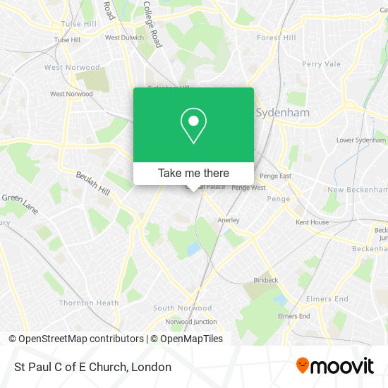 St Paul C of E Church map