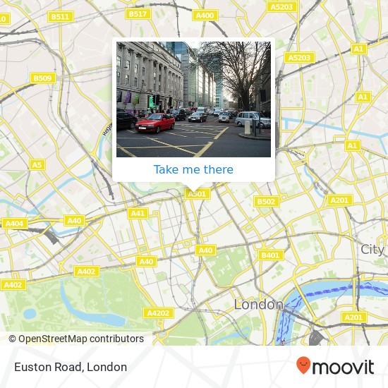 Euston Road, Camden London map