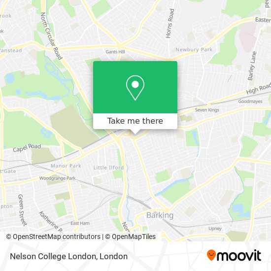 Nelson College London map