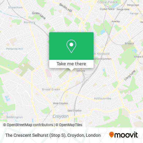 The Crescent Selhurst (Stop S), Croydon map