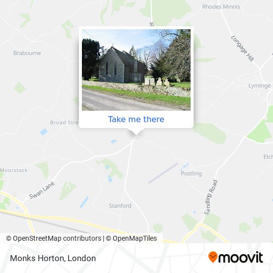 Monks Horton map