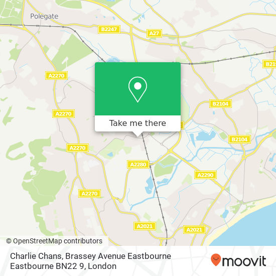 Charlie Chans, Brassey Avenue Eastbourne Eastbourne BN22 9 map