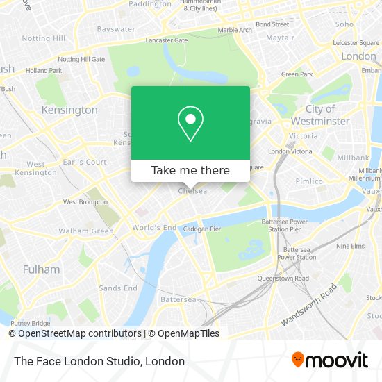 The Face London Studio map