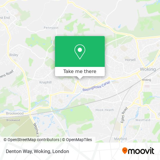 Denton Way, Woking map