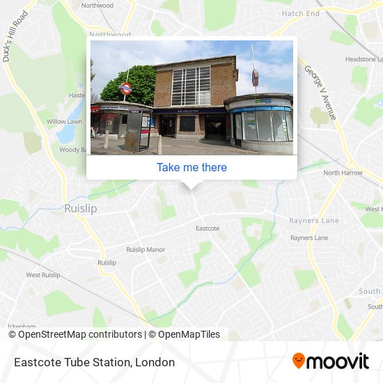 Eastcote Tube Station map