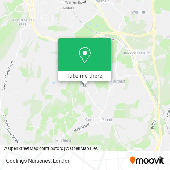 Coolings Nurseries map