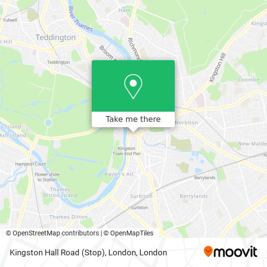 Kingston Hall Road (Stop), London map