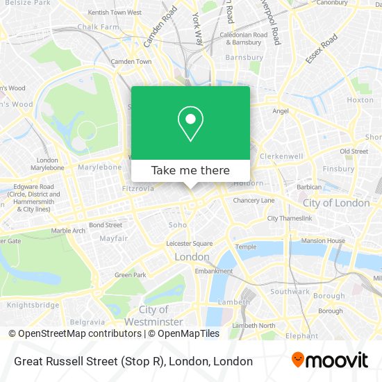 Great Russell Street (Stop R), London map