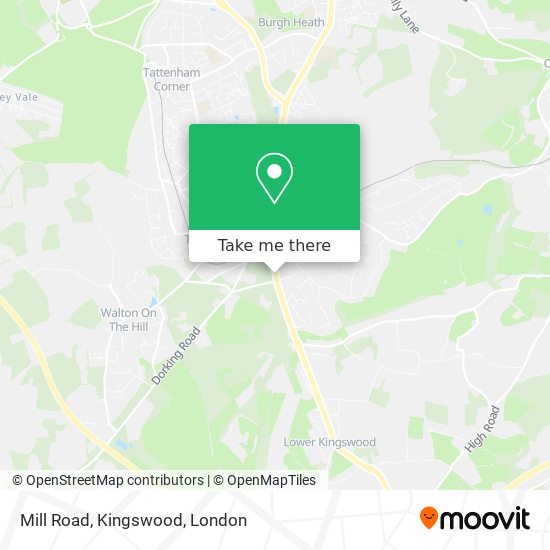 Mill Road, Kingswood map