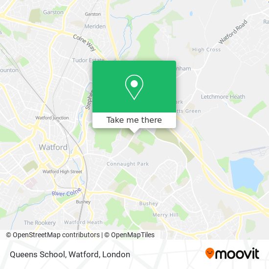 Queens School, Watford map