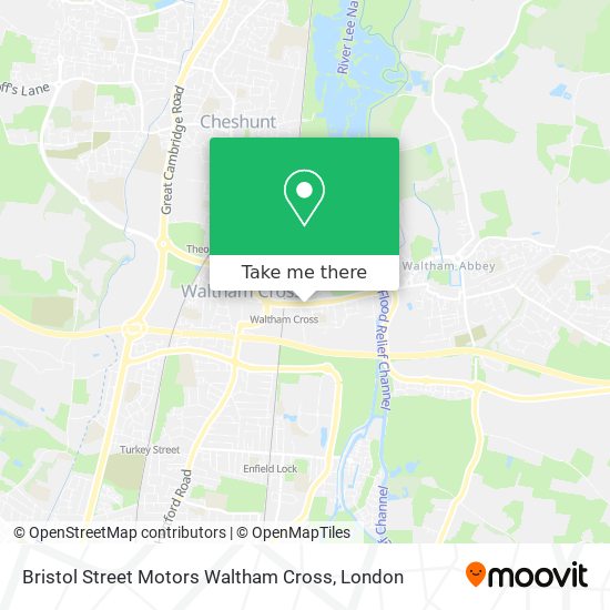 Bristol Street Motors Waltham Cross map