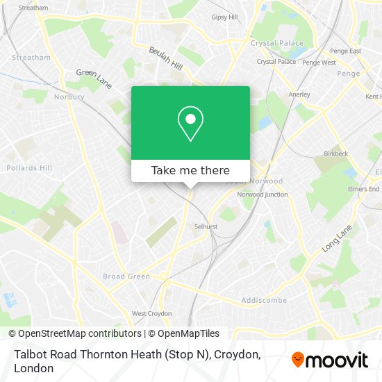 Talbot Road Thornton Heath (Stop N), Croydon map