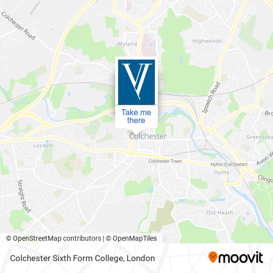 Colchester Sixth Form College map