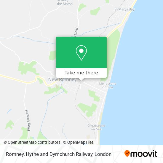 Romney, Hythe and Dymchurch Railway map