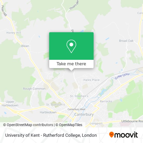 University of Kent - Rutherford College map