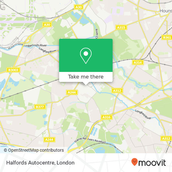 Halfords Autocentre, Browells Lane Feltham Feltham TW13 7 map