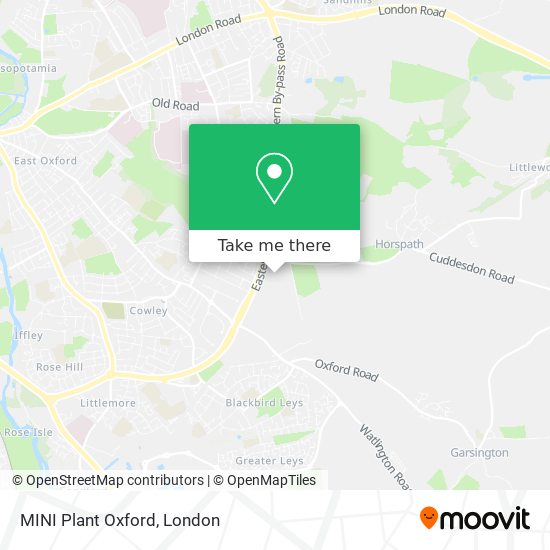 MINI Plant Oxford map
