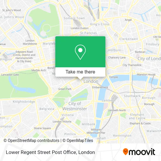 Lower Regent Street Post Office map
