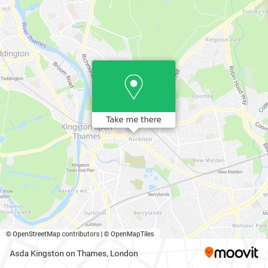Asda Kingston on Thames map