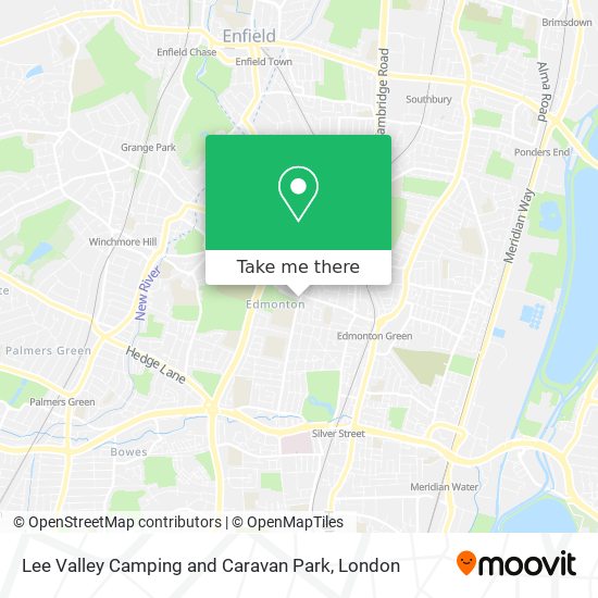 Lee Valley Camping and Caravan Park map