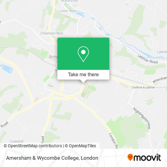 Amersham & Wycombe College map